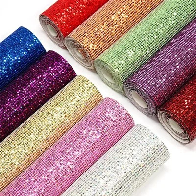 Глиттер Винил Леатхер Фаук Синтхетиц Кожна тканина за косу за косу багери за лук ципеле заната Материјал брза испорука